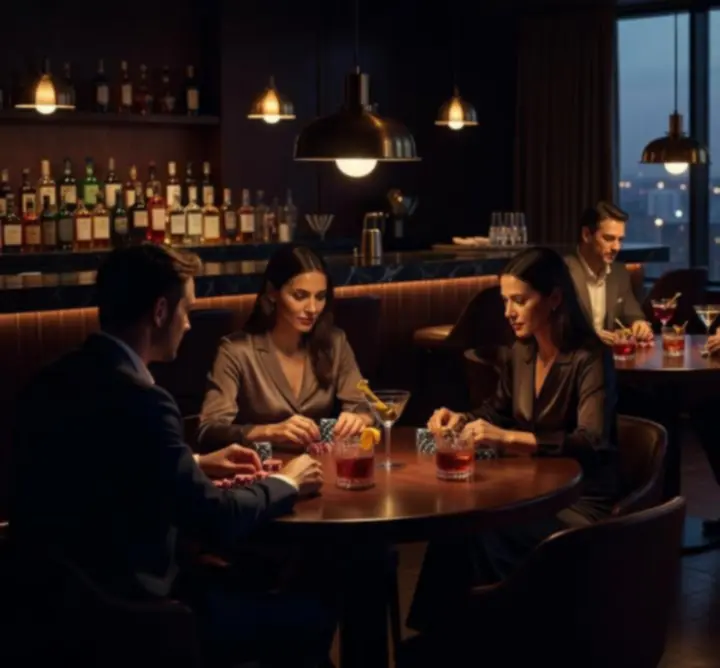 Atmosfera nocnego pokerowego baru Aftepl Club